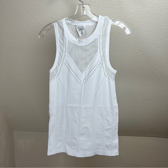 (2) ATHLETA Mesh and sold sleeveless tops.Both size small. One white, one black - Picture 1 of 7